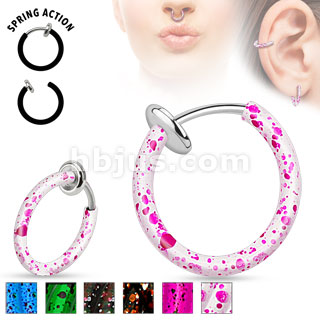 spring hoop earrings non pierced ears